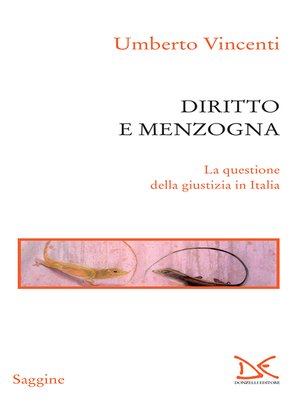 cover image of Diritto e menzogna